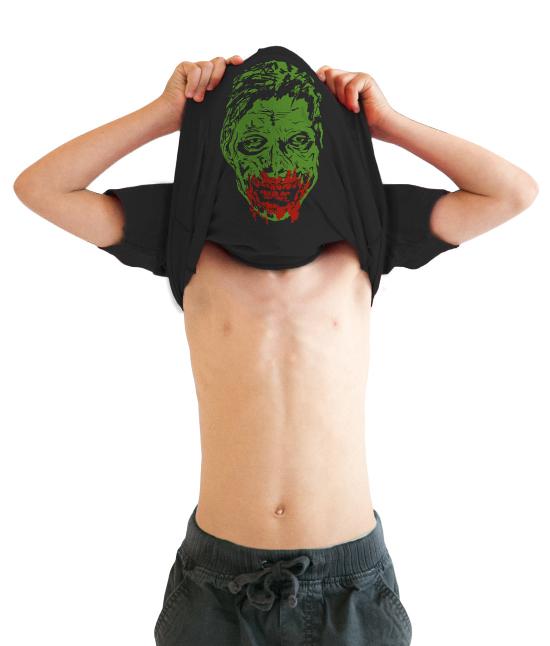 Ask Me About My Zombie Disguise Flip Youth T Shirt