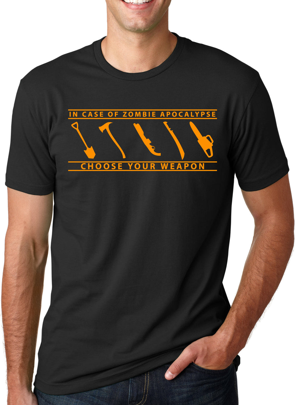 In Case Of Zombie Apocalypse Choose Your Weapon Men's T Shirt